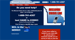 Desktop Screenshot of missouricrisisline.com