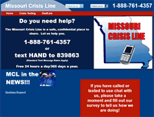 Tablet Screenshot of missouricrisisline.com